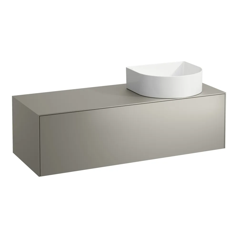 LAUFEN SONAR Skříňka pod umyvadlo, s 1 zásuvkou, pro umyvadlové mísy H812340, H812341, H812342, H812343, s výřezem vpravo 1175 x 455 x 340 mm #H4054230340421 - 042 - Titan (lak)