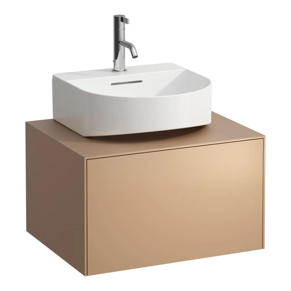 LAUFEN SONAR Skříňka pod umyvadlo, s 1 zásuvkou, pro umývátko H816341, s výřezem uprostřed 575 x 455 x 340 mm #H4054310340411 - 041 - Měď (lak)