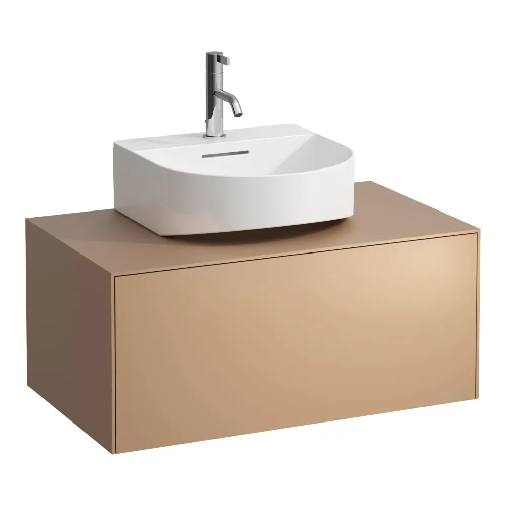 LAUFEN SONAR Skříňka pod umyvadlo, s 1 zásuvkou, pro umývátka H816341, H816342, s výřezem uprostřed 775 x 455 x 340 mm #H4054410340411 - 041 - Měď (lak)