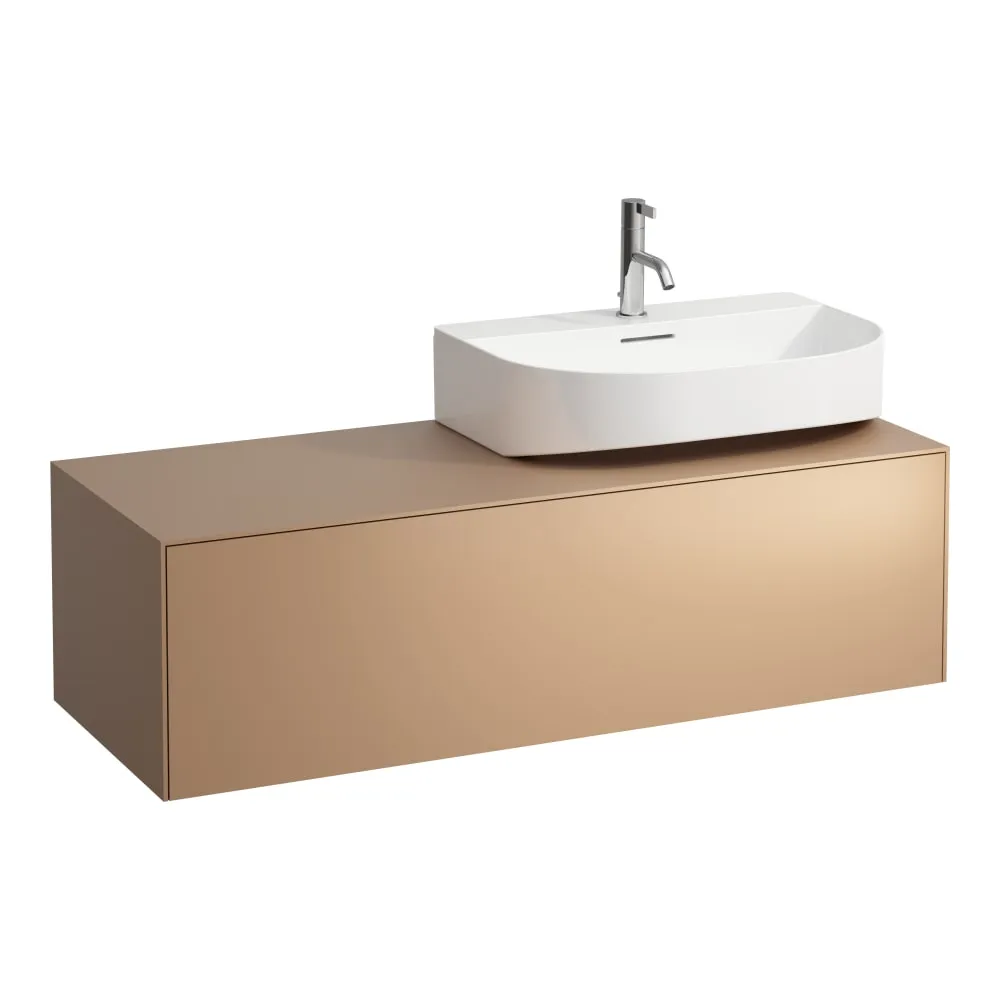 LAUFEN SONAR Skříňka pod umyvadlo, s 1 zásuvkou, pro umývátka H816341, H816342, s výřezem vpravo 1175 x 455 x 340 mm #H4054530340411 - 041 - Měď (lak)