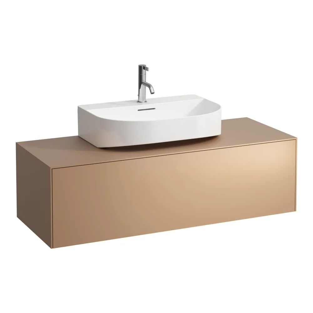 LAUFEN SONAR Skříňka pod umyvadlo, s 1 zásuvkou, pro umývátka H816341, H816342, s výřezem uprostřed 1175 x 455 x 340 mm #H4054510340411 - 041 - Měď (lak)