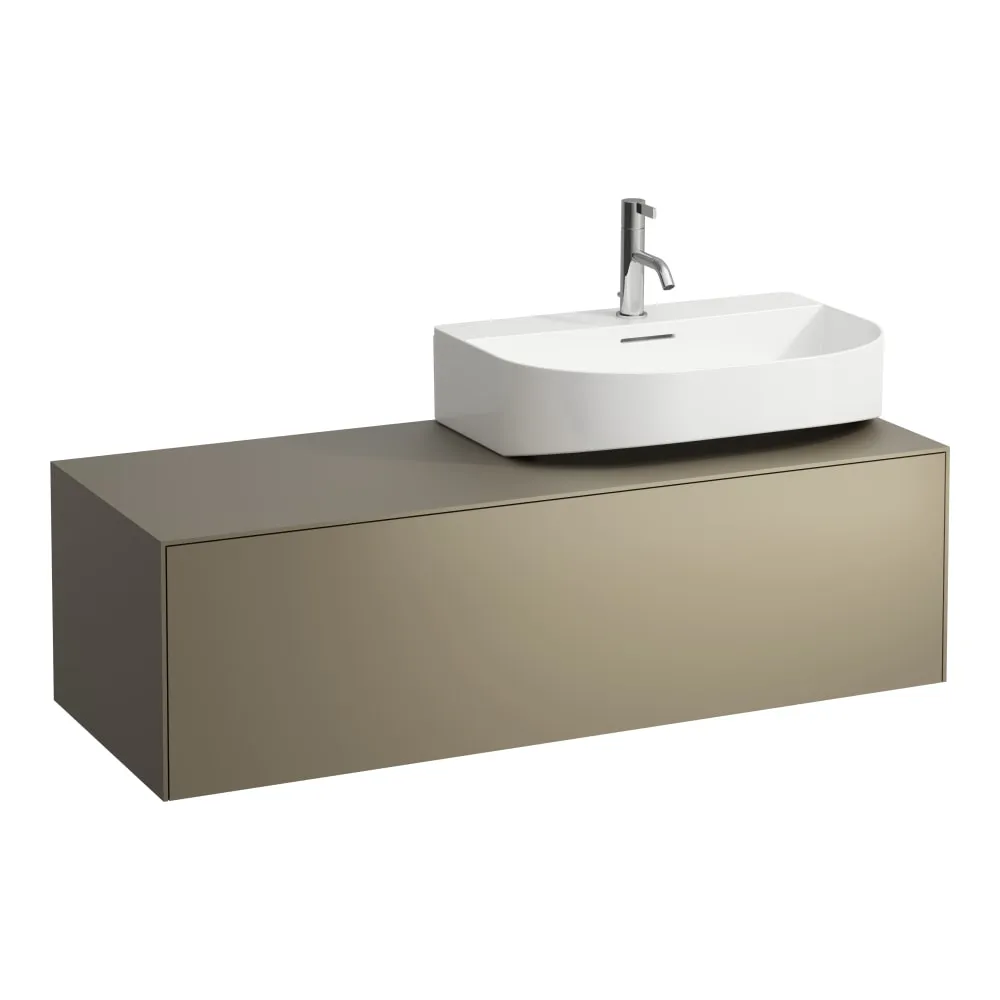 LAUFEN SONAR Skříňka pod umyvadlo, s 1 zásuvkou, pro umývátka H816341, H816342, s výřezem vpravo 1175 x 455 x 340 mm #H4054530340421 - 042 - Titan (lak)