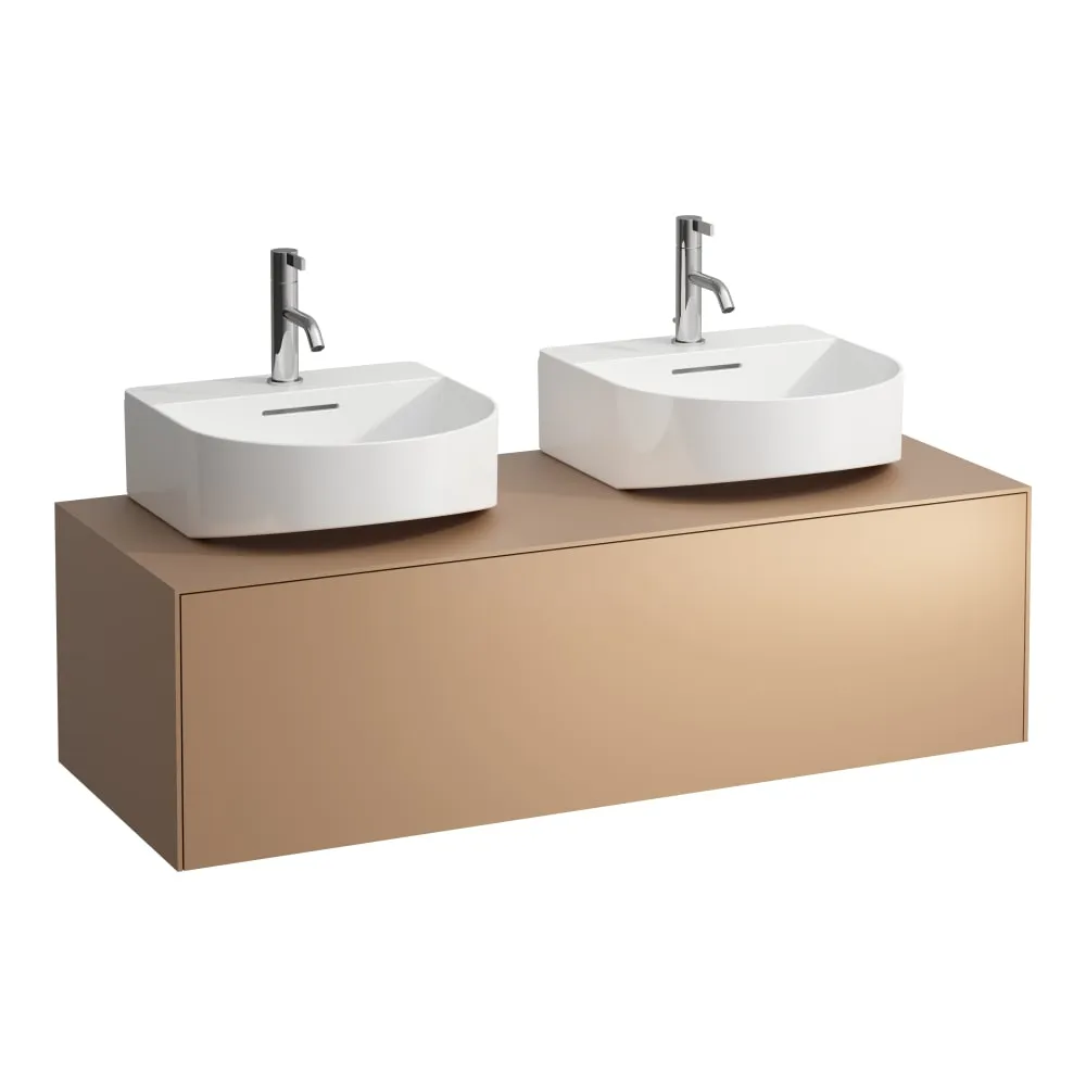 LAUFEN SONAR Skříňka pod umyvadlo, s 1 zásuvkou, pro umývátka H816341, s výřezy vlevo a vpravo 1175 x 455 x 340 mm #H4054540340411 - 041 - Měď (lak)