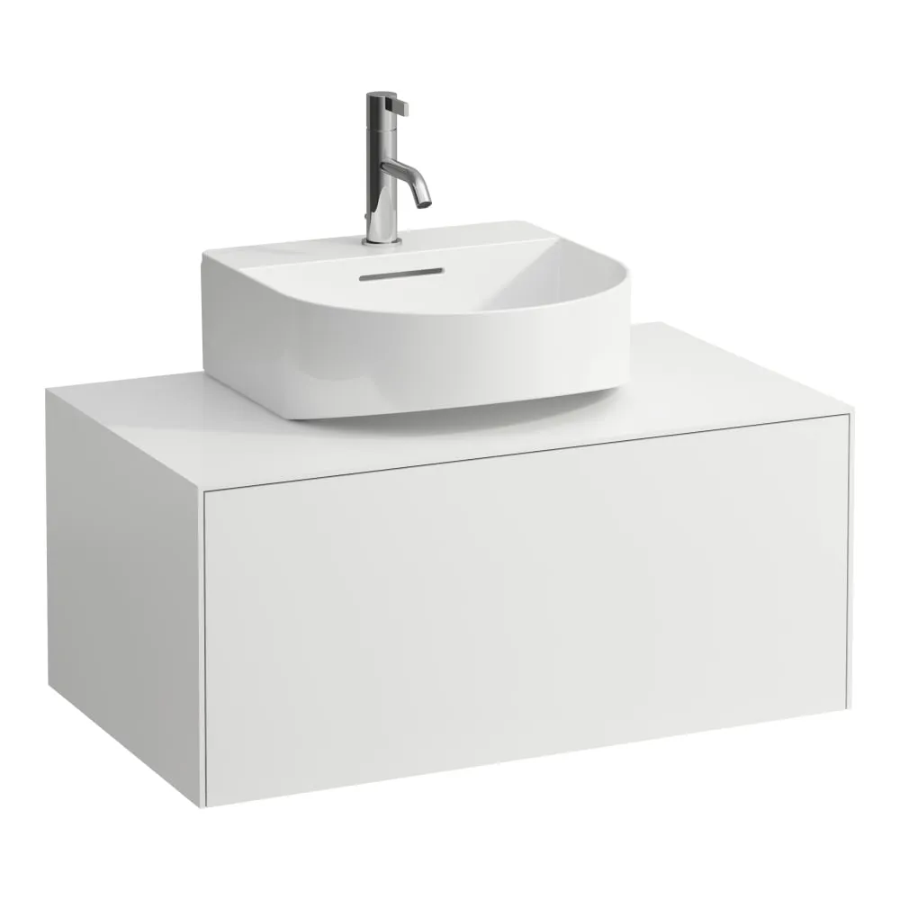 LAUFEN SONAR Skříňka pod umyvadlo, s 1 zásuvkou, pro umývátka H816341, H816342, s výřezem uprostřed 775 x 455 x 340 mm #H4054410341701 - 170 - Bílá mat