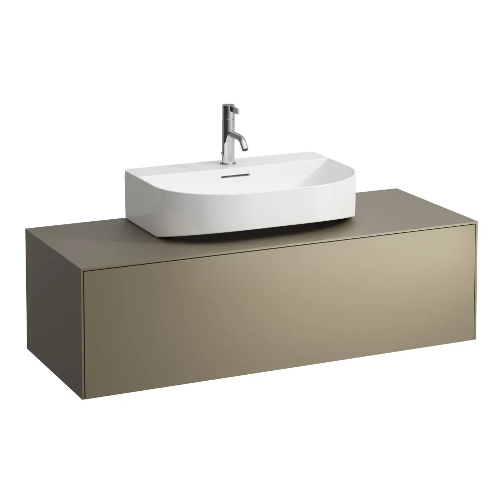 LAUFEN SONAR Skříňka pod umyvadlo, s 1 zásuvkou, pro umývátka H816341, H816342, s výřezem uprostřed 1175 x 455 x 340 mm #H4054510340421 - 042 - Titan (lak)