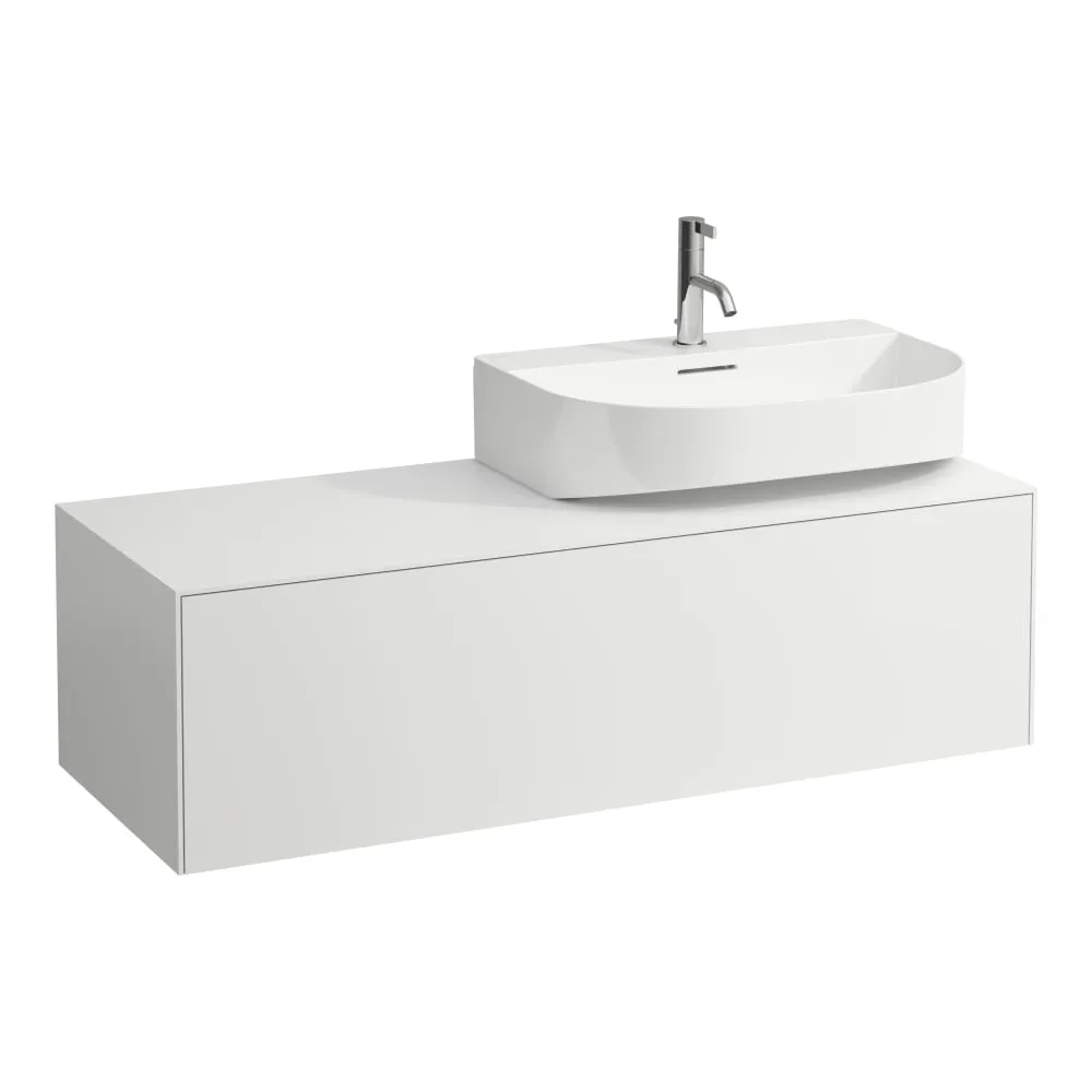 LAUFEN SONAR Skříňka pod umyvadlo, s 1 zásuvkou, pro umývátka H816341, H816342, s výřezem vpravo 1175 x 455 x 340 mm #H4054530341701 - 170 - Bílá mat