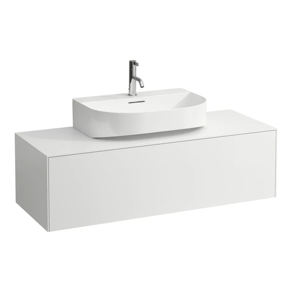 LAUFEN SONAR Skříňka pod umyvadlo, s 1 zásuvkou, pro umývátka H816341, H816342, s výřezem uprostřed 1175 x 455 x 340 mm #H4054510341701 - 170 - Bílá mat