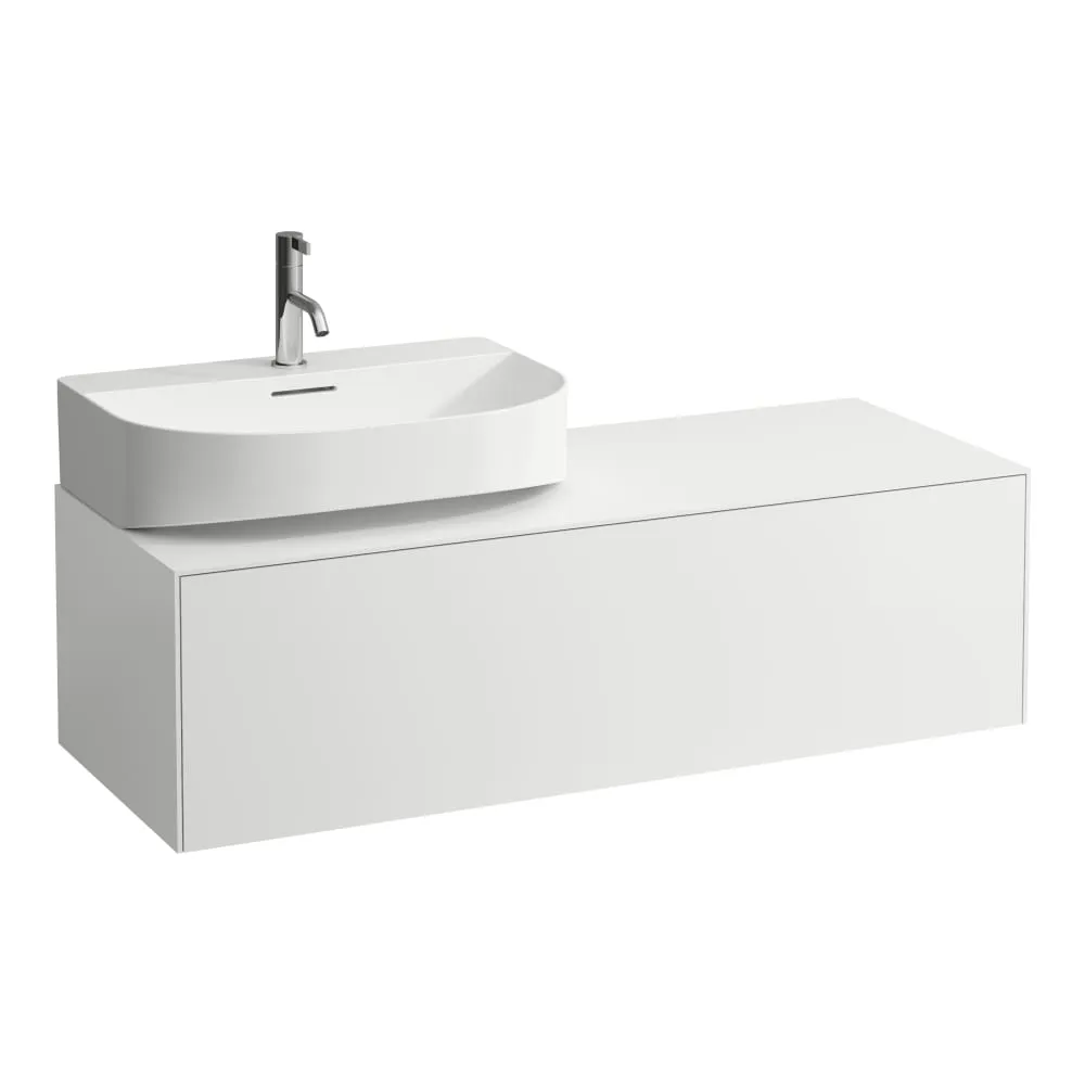 LAUFEN SONAR Skříňka pod umyvadlo, s 1 zásuvkou, pro umývátka H816341, H816342, s výřezem vlevo 1175 x 455 x 340 mm #H4054520341701 - 170 - Bílá mat