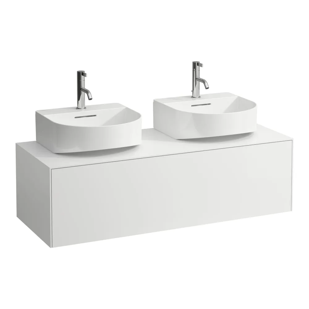 LAUFEN SONAR Skříňka pod umyvadlo, s 1 zásuvkou, pro umývátka H816341, s výřezy vlevo a vpravo 1175 x 455 x 340 mm #H4054540341701 - 170 - Bílá mat
