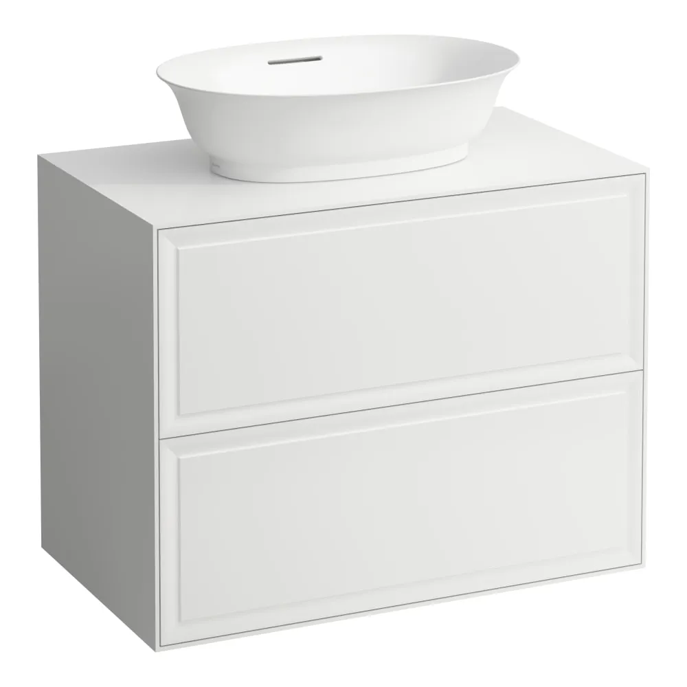 LAUFEN THE NEW CLASSIC Skříňka pod umyvadlo 800, se 2 zásuvkami, pro umyvadlové mísy H812852, H812853 775 x 455 x 600 mm #H4060120856311 - 631 - Bílá lesk