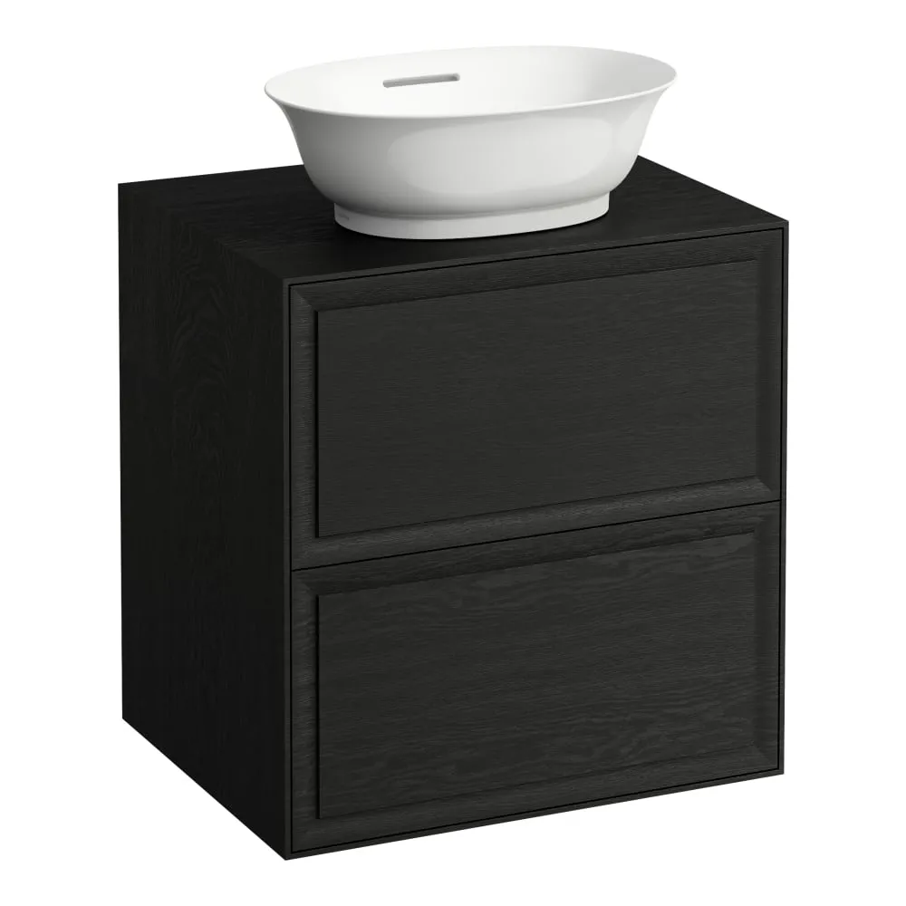 LAUFEN THE NEW CLASSIC Skříňka pod umyvadlo 600, se 2 zásuvkami, pro umyvadlové mísy H812852, H812853 575 x 455 x 600 mm #H4060020856281 - 628 - Černěný dub
