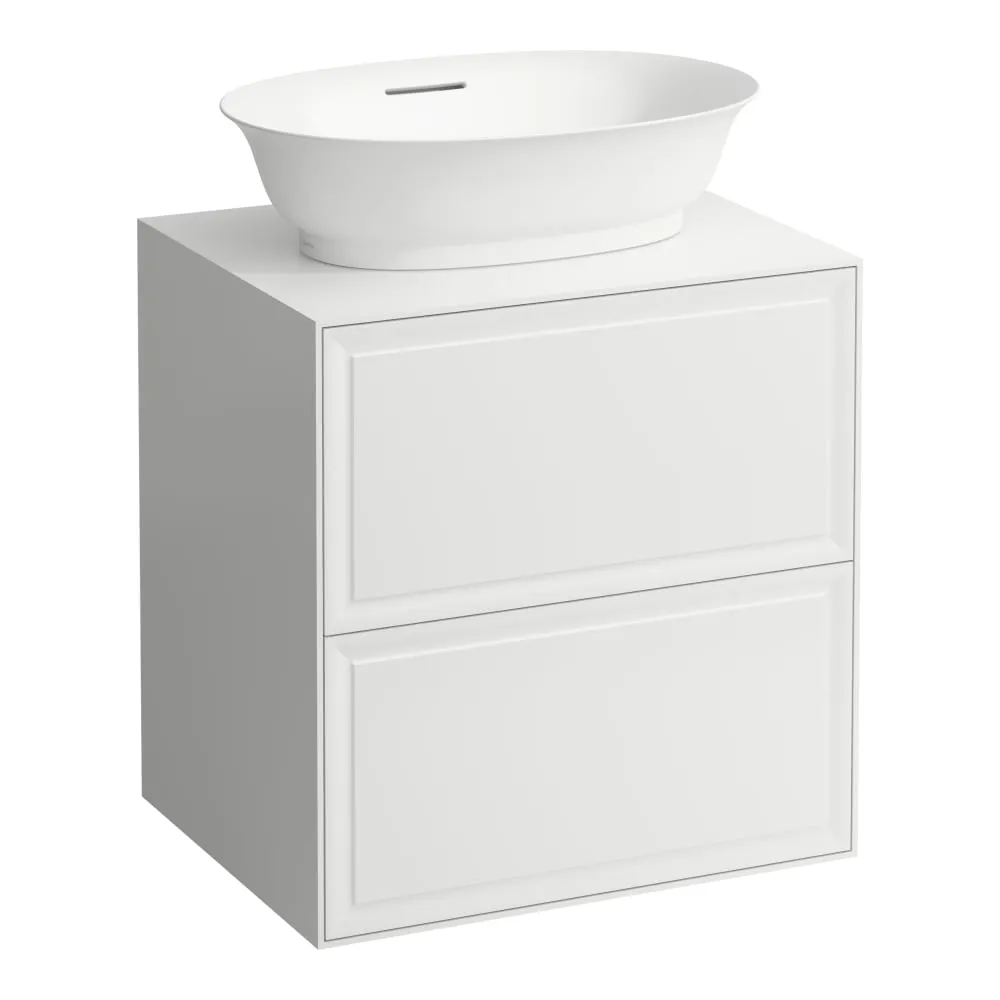 LAUFEN THE NEW CLASSIC Skříňka pod umyvadlo 600, se 2 zásuvkami, pro umyvadlové mísy H812852, H812853 575 x 455 x 600 mm #H4060020856311 - 631 - Bílá lesk