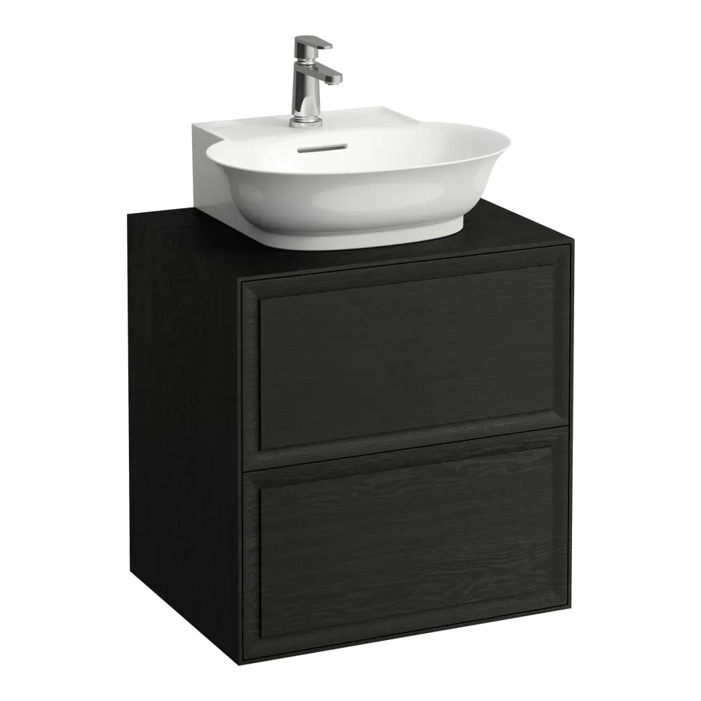 LAUFEN THE NEW CLASSIC Skříňka pod umyvadlo 600, se 2 zásuvkami, pro umyvadla H816852 575 x 455 x 600 mm #H4060040856281 - 628 - Černěný dub