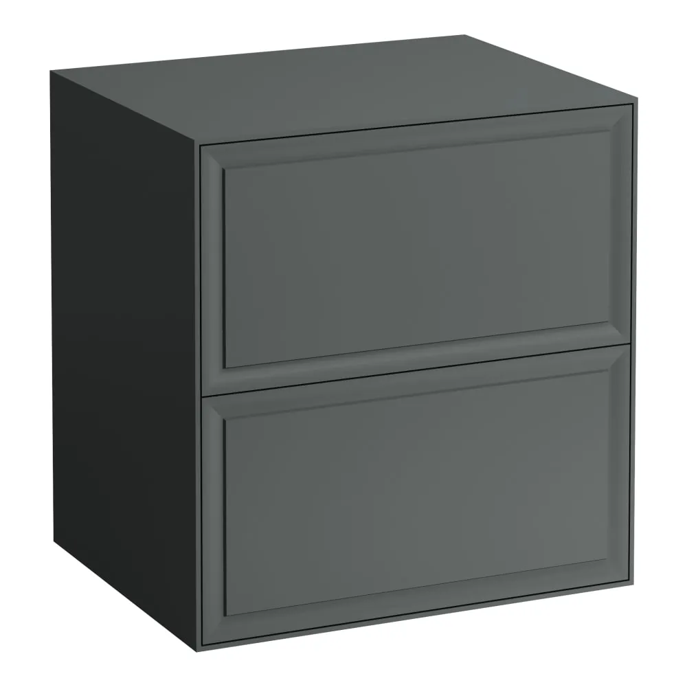 LAUFEN THE NEW CLASSIC Skříňka pod umyvadlo 600, se 2 zásuvkami, bez výřezu 575 x 455 x 600 mm #H4060060856271 - 627 - Šedá traffic