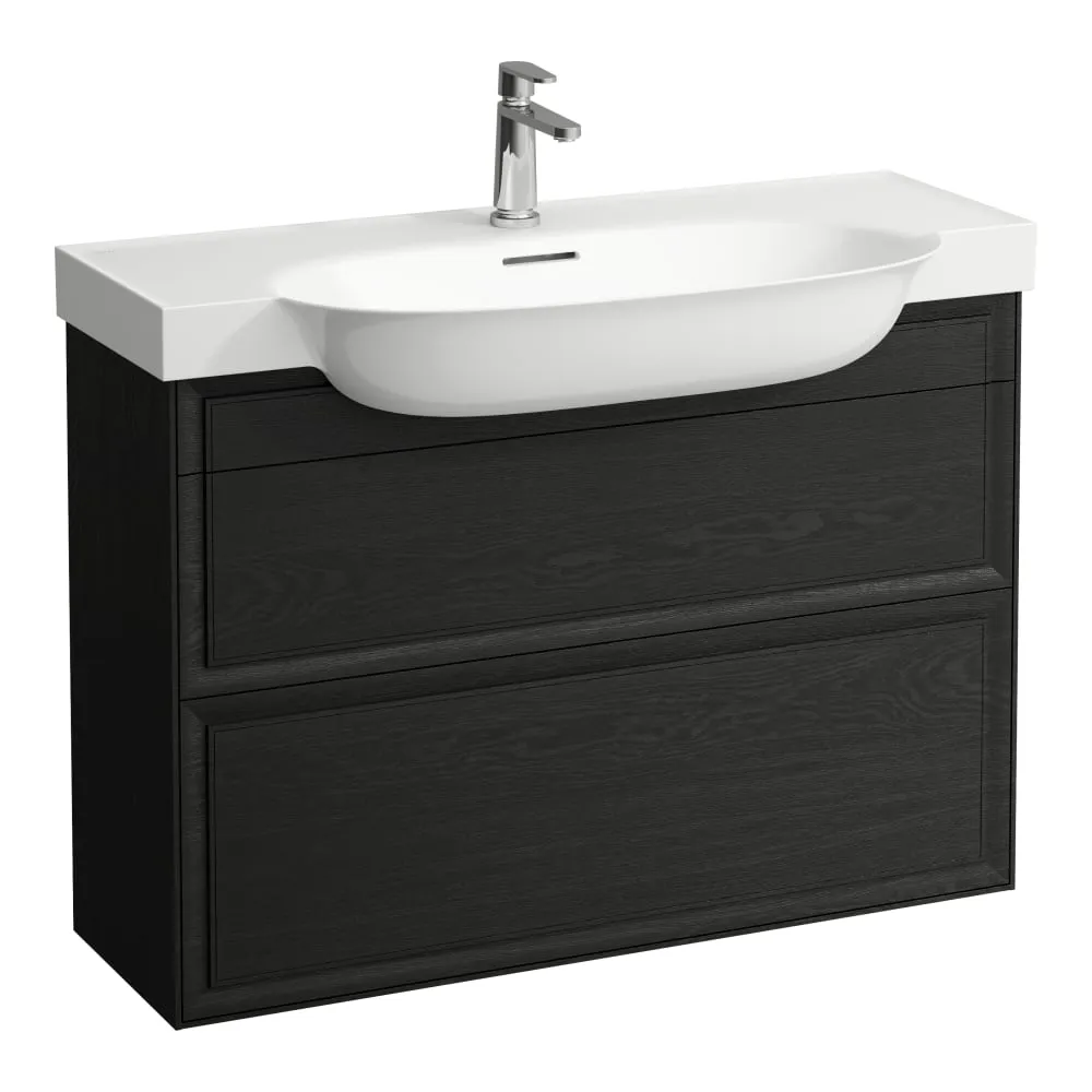 LAUFEN THE NEW CLASSIC Skříňka pod umyvadlo, se 2 zásuvkami, pro umyvadlo H813857 975 x 315 x 665 mm #H4060920856281 - 628 - Černěný dub