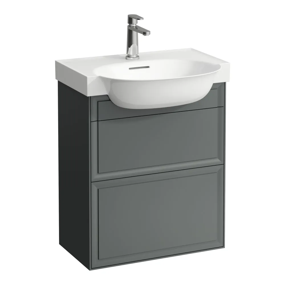 LAUFEN THE NEW CLASSIC Skříňka pod umyvadlo, se 2 zásuvkami, pro umyvadla H813853 575 x 315 x 675 mm #H4060320856271 - 627 - Šedá traffic