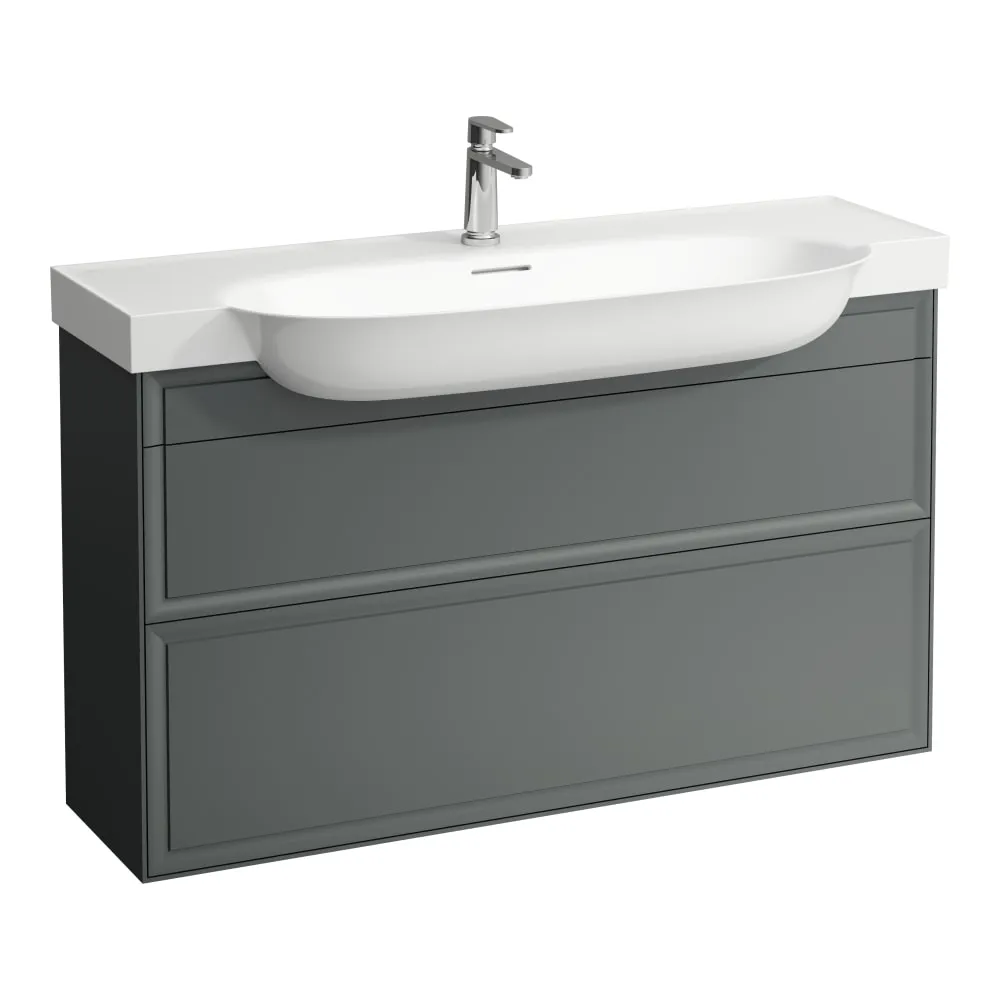 LAUFEN THE NEW CLASSIC Skříňka pod umyvadlo, se 2 zásuvkami, pro umyvadla H813858 1175 x 315 x 675 mm #H4060520856271 - 627 - Šedá traffic