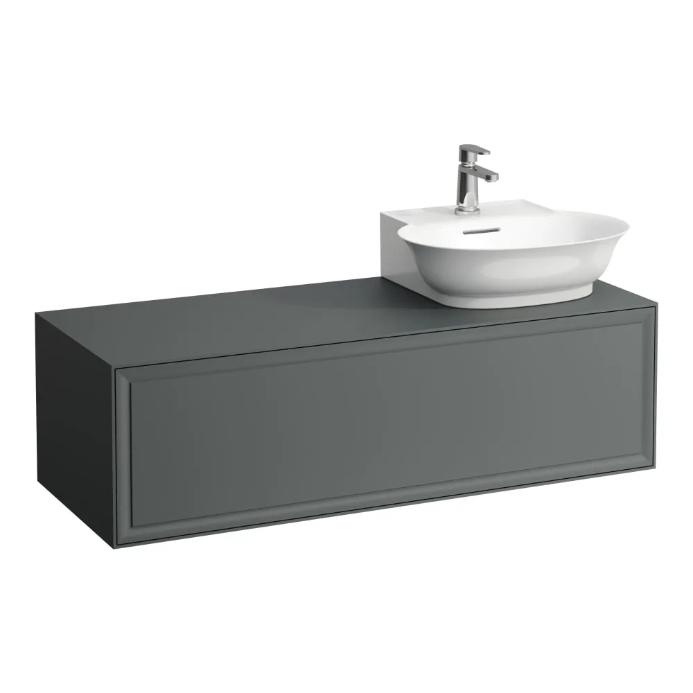 LAUFEN THE NEW CLASSIC Skříňka pod umyvadlo, s 1 zásuvkou, s výřezem vpravo, pro umyvadla H816852 1175 x 455 x 345 mm #H4060860856271 - 627 - Šedá traffic