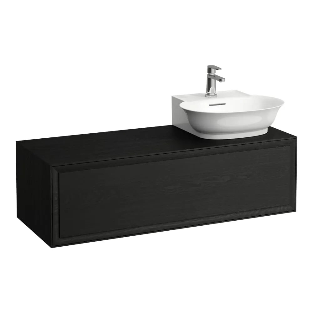 LAUFEN THE NEW CLASSIC Skříňka pod umyvadlo, s 1 zásuvkou, s výřezem vpravo, pro umyvadla H816852 1175 x 455 x 345 mm #H4060860856281 - 628 - Černěný dub
