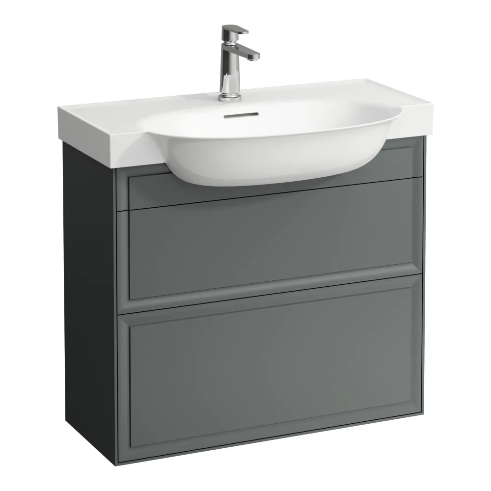 LAUFEN THE NEW CLASSIC Skříňka pod umyvadlo, se 2 zásuvkami, pro umyvadla H813855 775 x 315 x 675 mm #H4060420856271 - 627 - Šedá traffic
