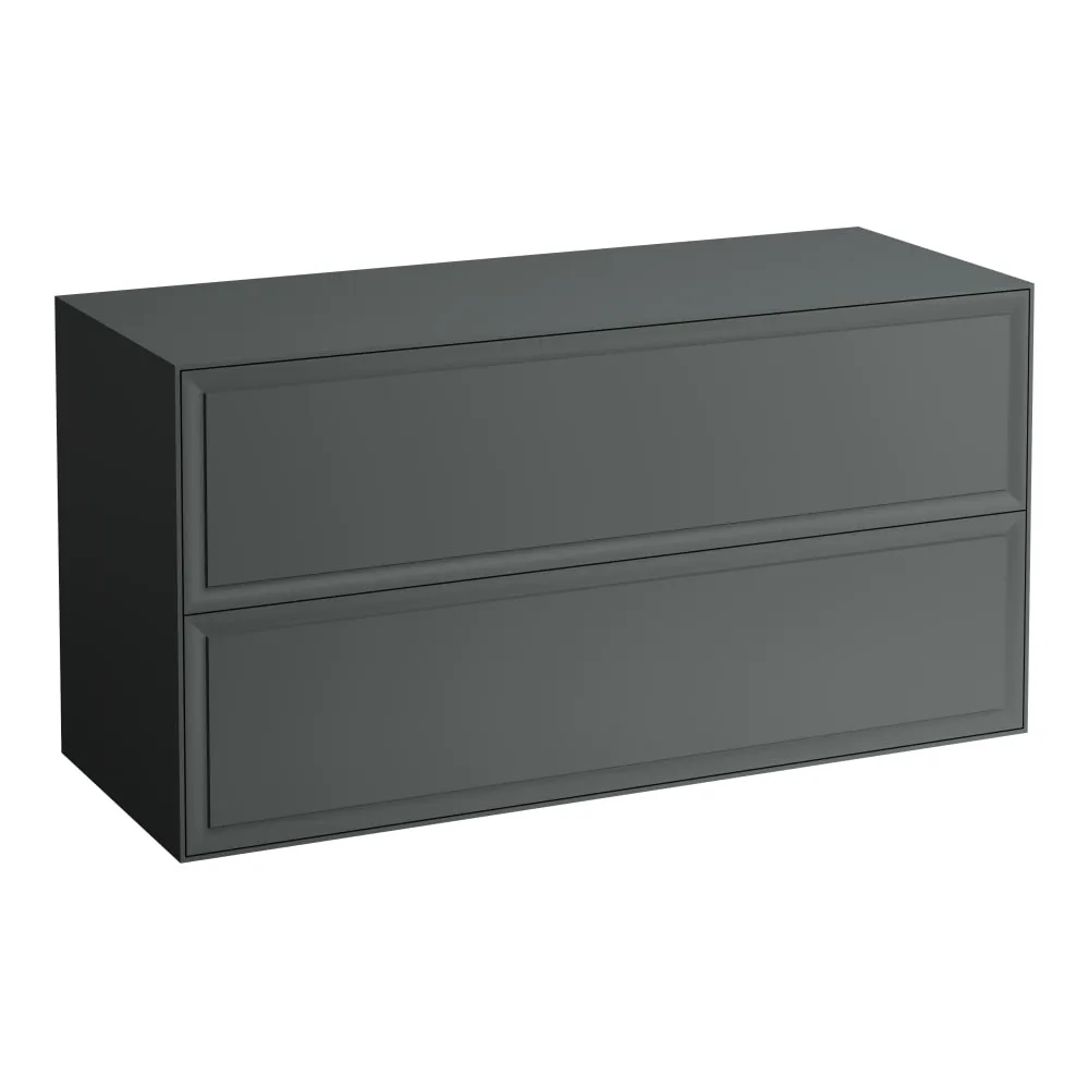 LAUFEN THE NEW CLASSIC Skříňka pod umyvadlo 1200, se 2 zásuvkami, bez výřezu 1175 x 455 x 600 mm #H4060260856271 - 627 - Šedá traffic