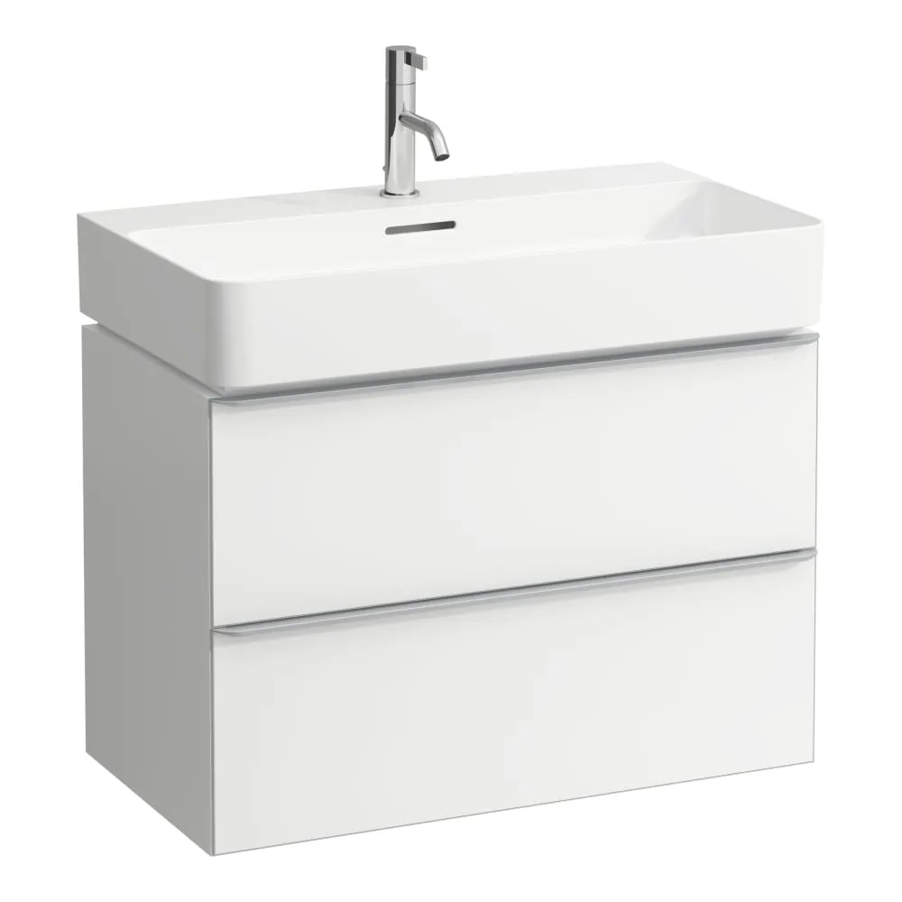 LAUFEN SPACE Skříňka pod umyvadlo, 2 zásuvky, včetně instalačního setu H491140, pro umyvadlo H810285, 750 mm 735 x 410 x 520 mm #H4101821601001 - 100 - Bílá matná