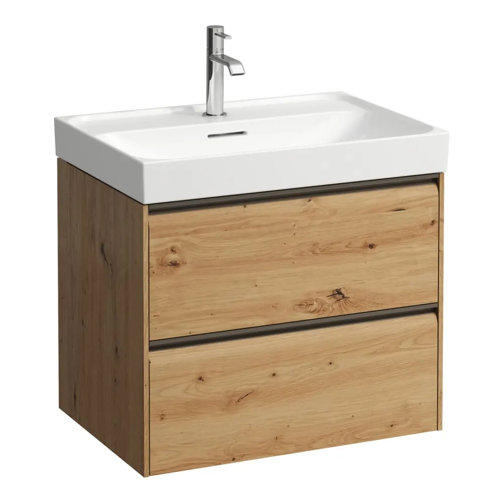 LAUFEN MEDA Skříňka pod umyvadlo, 2 zásuvky, pro umyvadlo H810114 635 x 450 x 515 mm #H4215820112671 - 267 - Divoký dub
