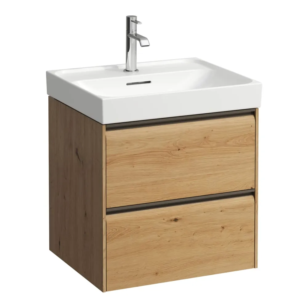 LAUFEN MEDA Skříňka pod umyvadlo, 2 zásuvky, pro umyvadlo H810112 535 x 450 x 515 mm #H4215620112671 - 267 - Divoký dub