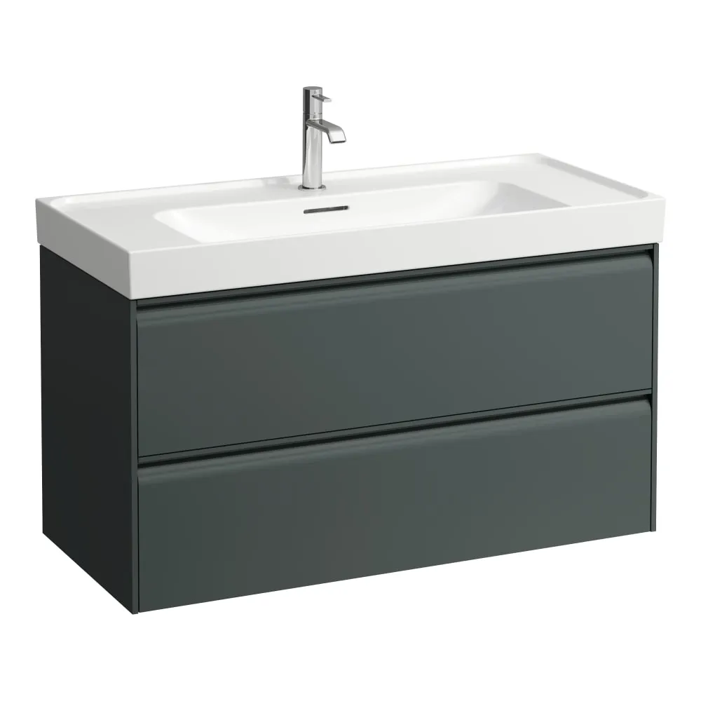 LAUFEN MEDA Skříňka pod umyvadlo, 2 zásuvky, pro umyvadlo H810119 985 x 450 x 515 mm #H4216220112661 - 266 - Šedá traffic