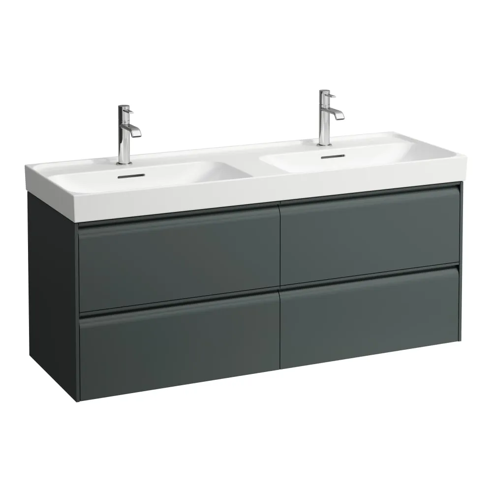 LAUFEN MEDA Skříňka pod umyvadlo, 4 zásuvky, pro umyvadlo H814112 1285 x 450 x 515 mm #H4216440112661 - 266 - Šedá traffic
