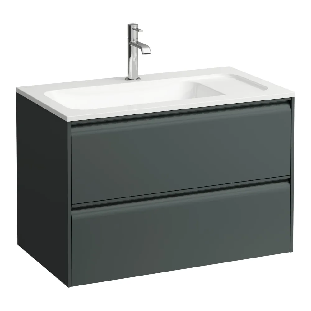 LAUFEN MEDA Skříňka pod umyvadlo, 2 zásuvky, pro umyvadlo H814117 z materiálu Marbond 770 x 440 x 505 mm #H4216820112661 - 266 - Šedá traffic