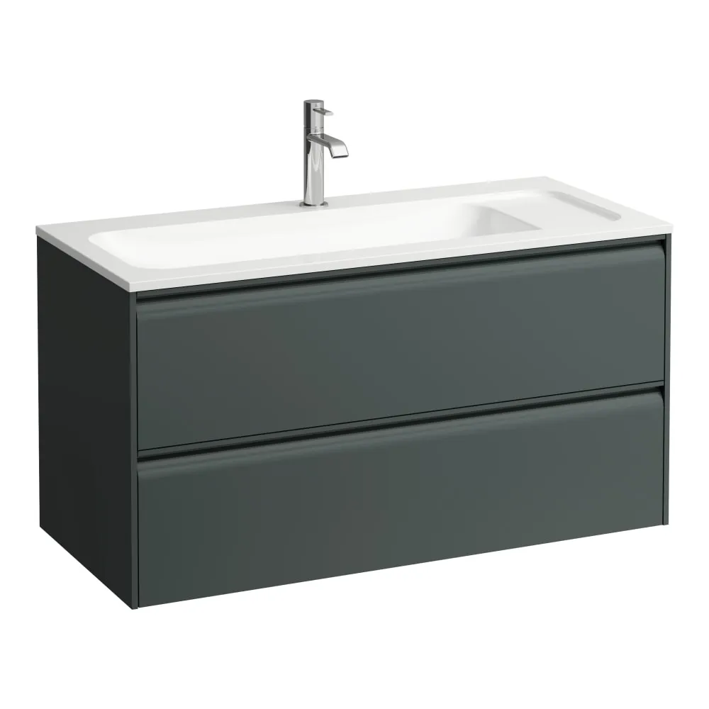 LAUFEN MEDA Skříňka pod umyvadlo, 2 zásuvky, pro umyvadlo H814118 z materiálu Marbond 970 x 440 x 505 mm #H4216920112661 - 266 - Šedá traffic