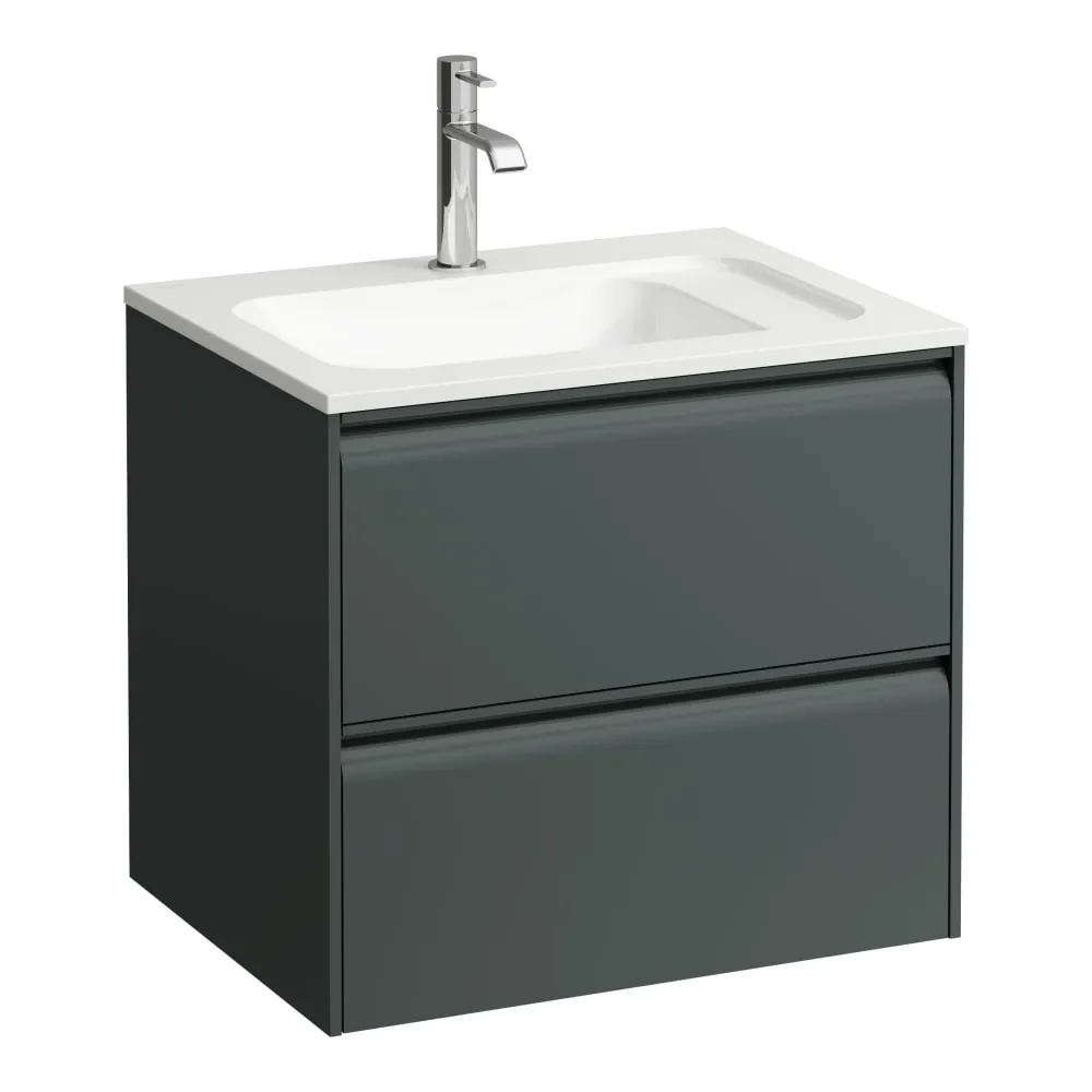 LAUFEN MEDA Skříňka pod umyvadlo, 2 zásuvky, pro umyvadlo H814113 z materiálu Marbond 570 x 440 x 505 mm #H4216720112661 - 266 - Šedá traffic