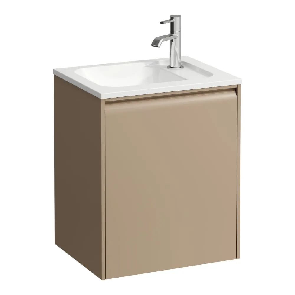 LAUFEN MEDA Skříňka pod umyvadlo, 1 dvířka, závěsy vpravo, pro umyvadlo H814110 z materiálu Marbond 435 x 340 x 515 mm #H4216620114651 - 465 - Cappuccino