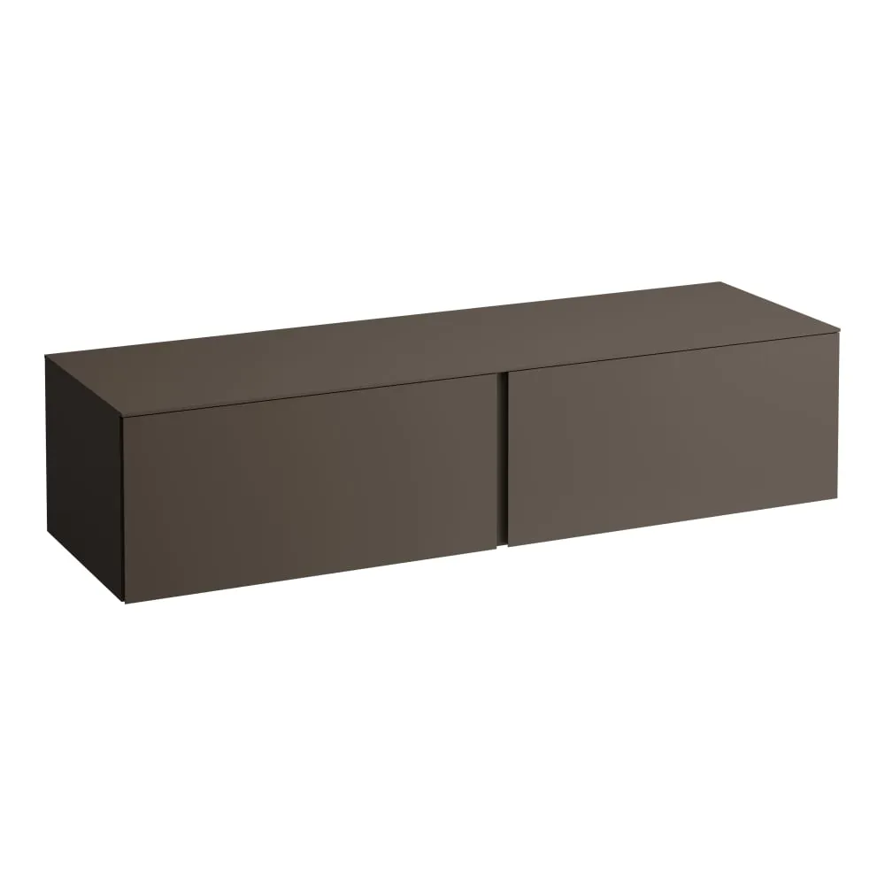 LAUFEN ILBAGNOALESSI Zásuvkový element 1600, se 2 zásuvkami, bez výřezu 1600 x 500 x 370 mm #H4303300974291 - 429 - Tmavě hnědá