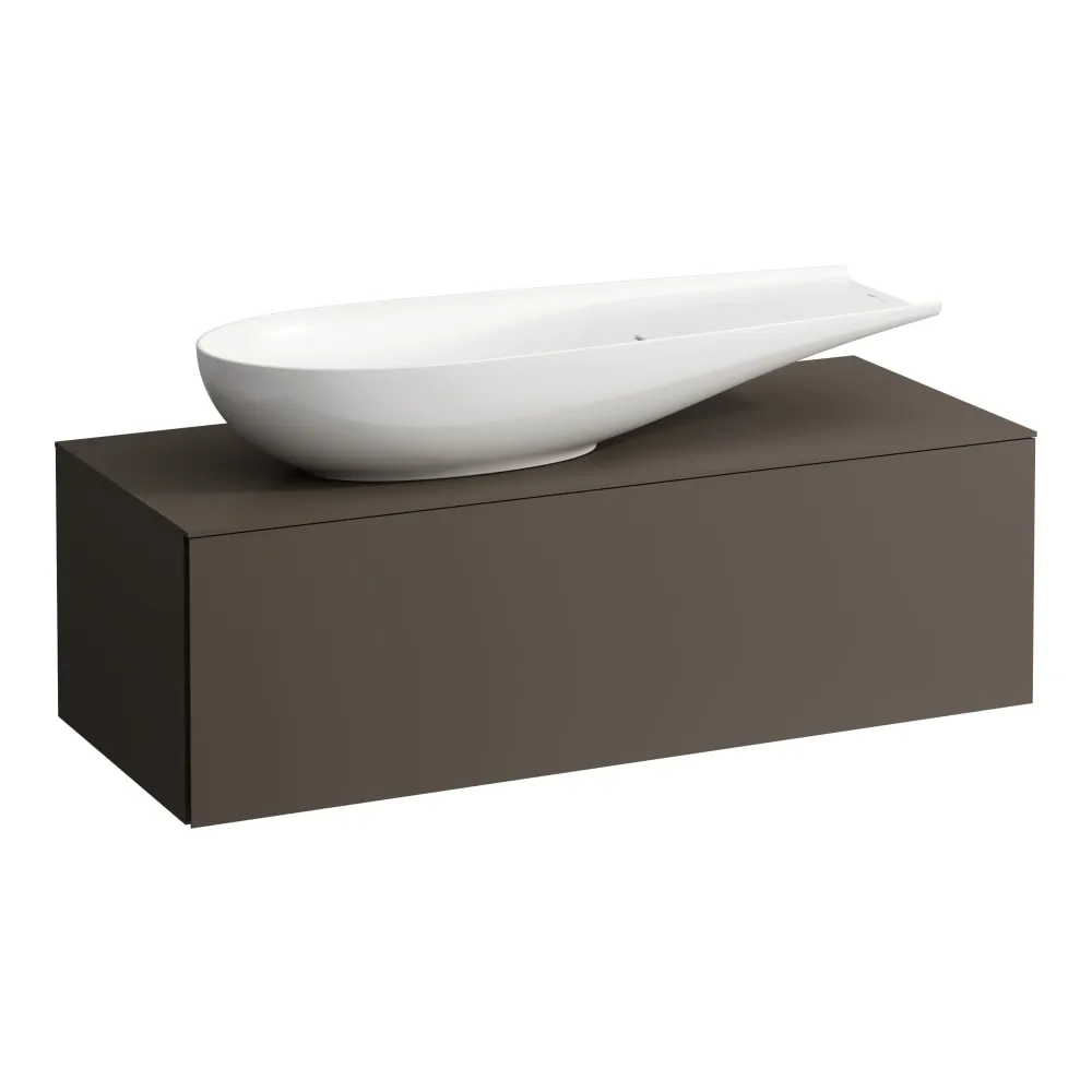 LAUFEN ILBAGNOALESSI Zásuvkový element 1200, s jednou zásuvkou, s výřezem vlevo, pro umyvadlo H818974 1200 x 500 x 370 mm #H4303220974291 - 429 - Tmavě hnědá