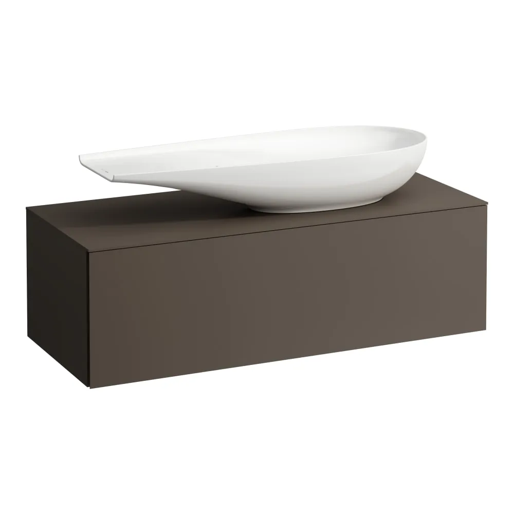 LAUFEN ILBAGNOALESSI Zásuvkový element 1200, s jednou zásuvkou, s výřezem vpravo, pro umyvadlo H818974 1200 x 500 x 370 mm #H4303230974291 - 429 - Tmavě hnědá