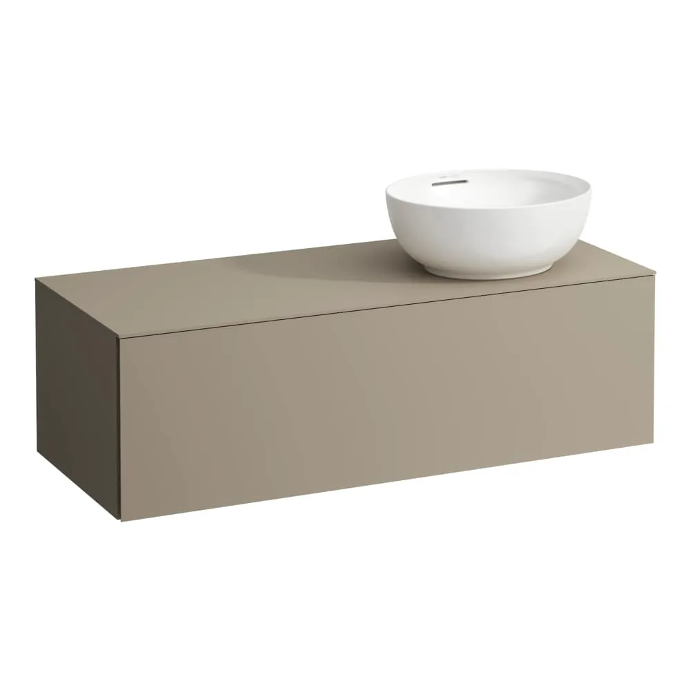 LAUFEN ILBAGNOALESSI Zásuvkový element 1200, s jednou zásuvkou, s výřezem vpravo, pro umyvadlo H818975/6, H818977/8 1200 x 500 x 370 mm #H4303130972701 - 270 - Béžová perleť