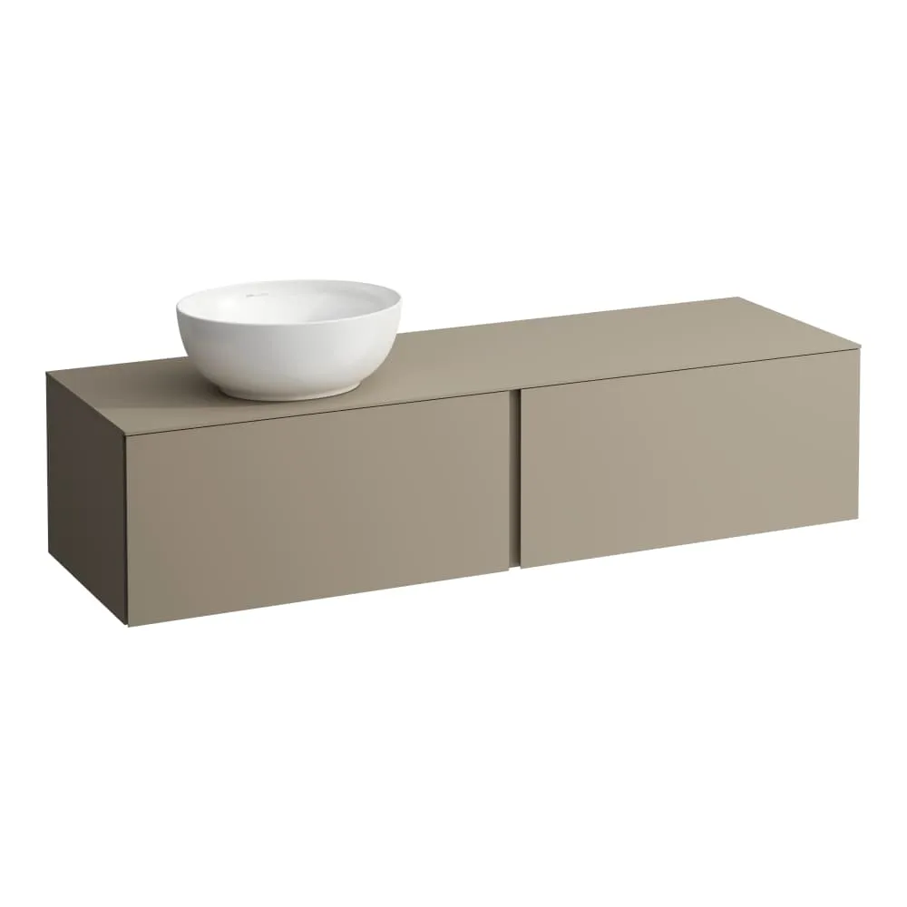 LAUFEN ILBAGNOALESSI Zásuvkový element 1600, se 2 zásuvkami, s výřezem vlevo, pro umyvadlo H818975/6, H818977/8 1600 x 500 x 370 mm #H4303520972701 - 270 - Béžová perleť
