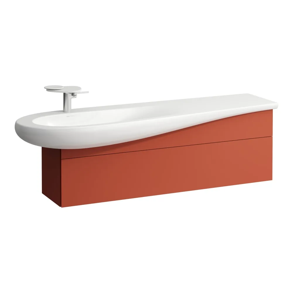 LAUFEN ILBAGNOALESSI Skříňka pod umyvadlo 1600, s 1 zásuvkou, s výřezem pro sifon vlevo, pro umyvadlo H814971 1350 x 320 x 340 mm #H4304510972691 - 269 - Terracotta