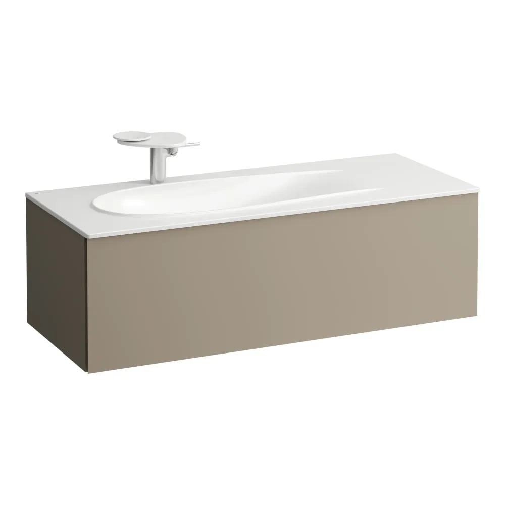 LAUFEN ILBAGNOALESSI Skříňka pod umyvadlo 1200, s 1 zásuvkou, s výřezem pro sifon vlevo, pro umyvadlo H817979 1195 x 490 x 365 mm #H4304410972701 - 270 - Béžová perleť