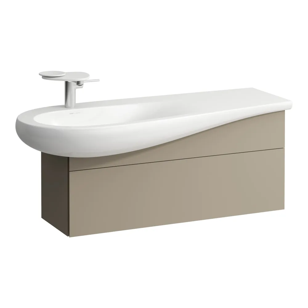 LAUFEN ILBAGNOALESSI Skříňka pod umyvadlo 1200, s 1 zásuvkou, s výřezem pro sifon vlevo, pro umyvadlo H814973 995 x 320 x 340 mm #H4304210972701 - 270 - Béžová perleť