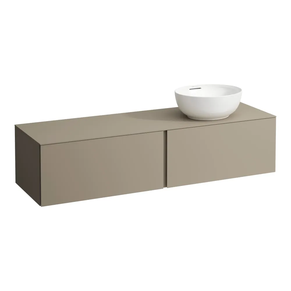 LAUFEN ILBAGNOALESSI Zásuvkový element 1600, se 2 zásuvkami, s výřezem vpravo, pro umyvadlo H818975/6, H818977/8 1600 x 500 x 370 mm #H4303530972701 - 270 - Béžová perleť