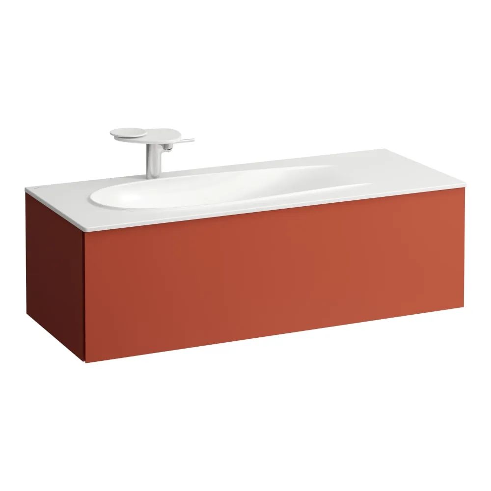 LAUFEN ILBAGNOALESSI Skříňka pod umyvadlo 1200, s 1 zásuvkou, s výřezem pro sifon vlevo, pro umyvadlo H817979 1195 x 490 x 365 mm #H4304410972691 - 269 - Terracotta