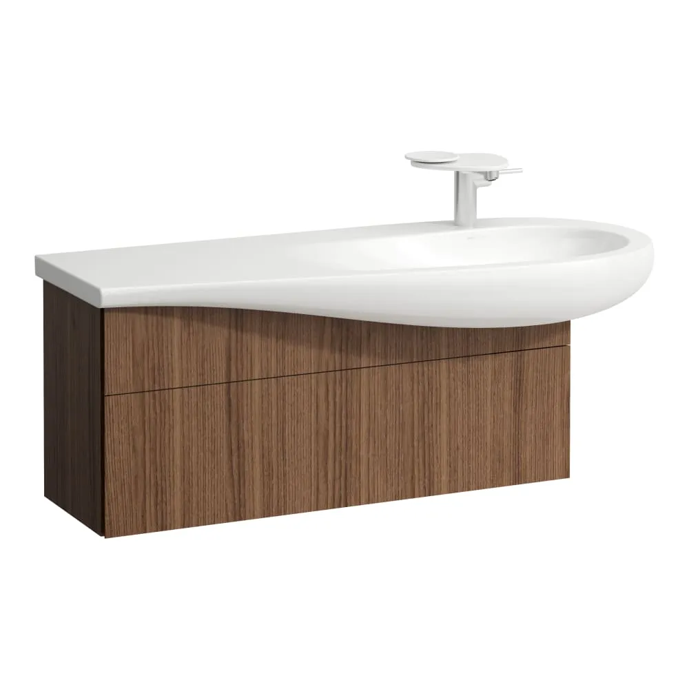 LAUFEN ILBAGNOALESSI Skříňka pod umyvadlo 1200, s 1 zásuvkou, s výřezem pro sifon vpravo, pro umyvadlo H814974 995 x 320 x 340 mm #H4304310976301 - 630 - Noce canaletto - Dřevěná dýha