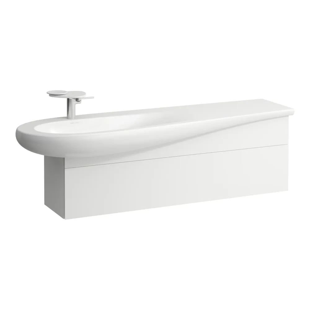 LAUFEN ILBAGNOALESSI Skříňka pod umyvadlo 1600, s 1 zásuvkou, s výřezem pro sifon vlevo, pro umyvadlo H814971 1350 x 320 x 340 mm #H4304510972601 - 260 - Bílá mat