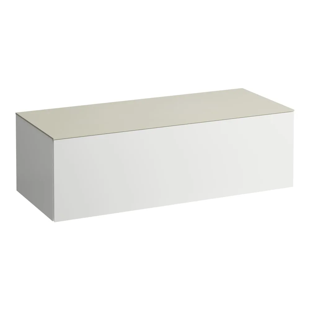 LAUFEN ILBAGNOALESSI Zásuvkový element 1200, s 1 zásuvkou, bez výřezu, s vrchní deskou Calce Avorio 1200 x 500 x 370 mm #H4313000972601 - 260 - Bílá mat