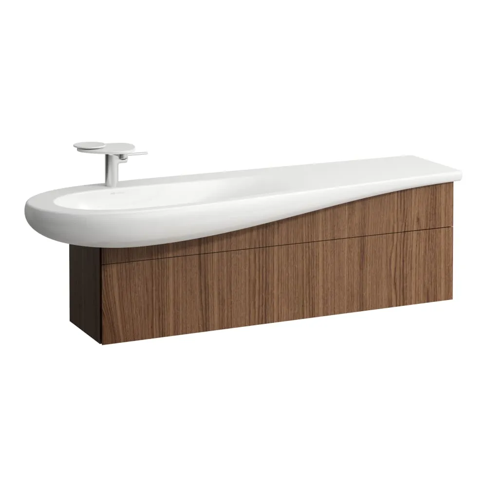 LAUFEN ILBAGNOALESSI Skříňka pod umyvadlo 1600, s 1 zásuvkou, s výřezem pro sifon vlevo, pro umyvadlo H814971 1350 x 320 x 340 mm #H4304510976301 - 630 - Noce canaletto - Dřevěná dýha