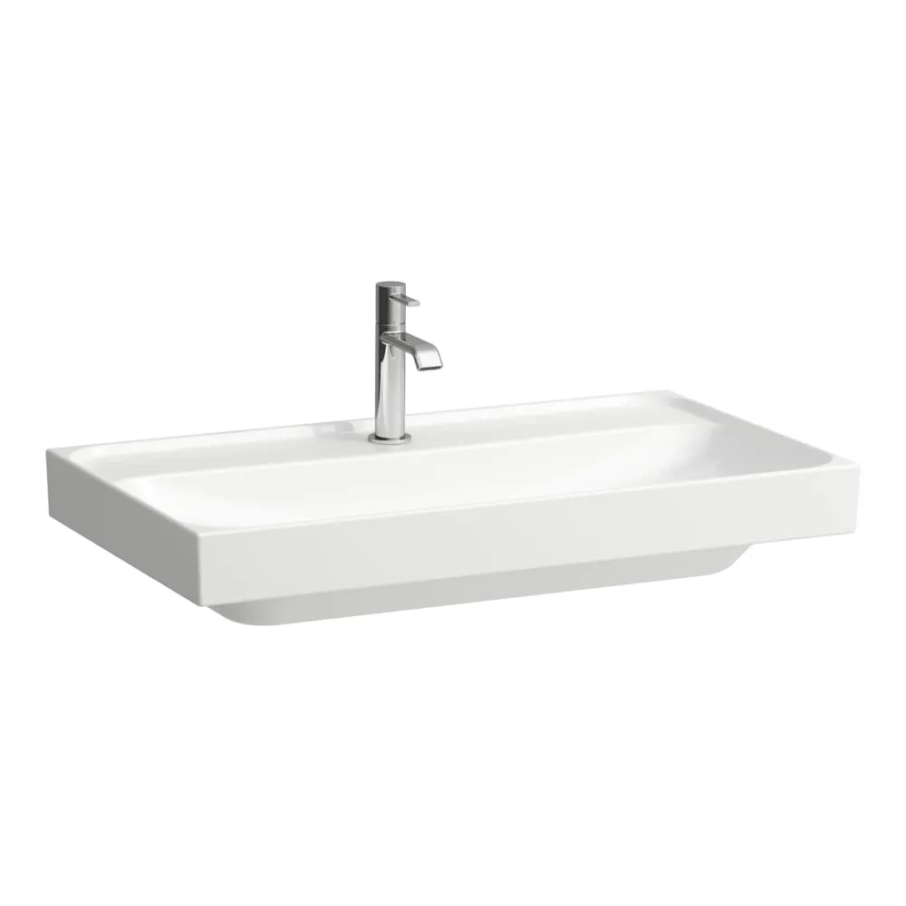 LAUFEN MEDA Umyvadlo, broušená spodní část umyvadla 800 x 460 x 80 mm #H8161174001111 - 400 - Bílá LCC (LAUFEN Clean Coat)
