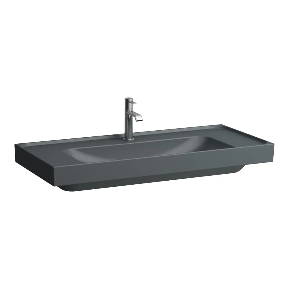 LAUFEN MEDA Umyvadlo, s odkládací plochou vpravo a vlevo, broušená spodní část 1000 x 460 x 160 mm #H8161197581111 - 758 - Grafit mat